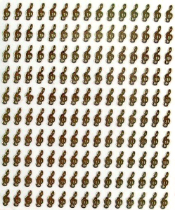 Stickers ADESIVI RN97 - Note musicali oro