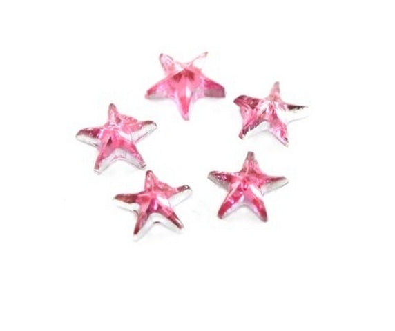 100 Brillantini Nail Art stelle rosa