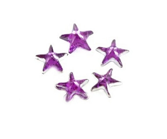 100 Brillantini Nail Art stelle lilla