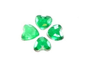 100 Brillantini cuore verde