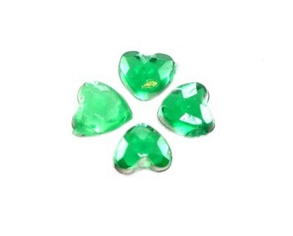 100 Brillantini cuore verde