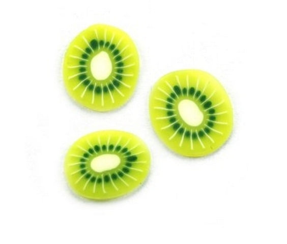 Fimo nail art resina kiwi