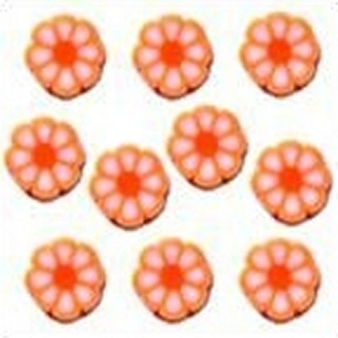 Fimo nail art resina fiori arancio