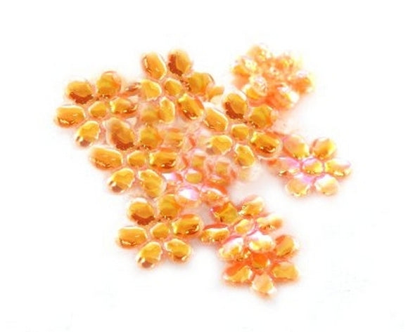 Fiorellini puffy in tessuto arancio