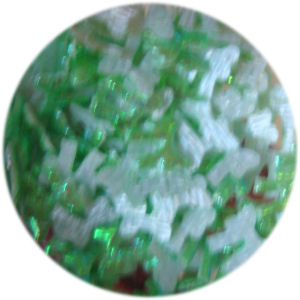 Fiocchi puffy in tessuto verde