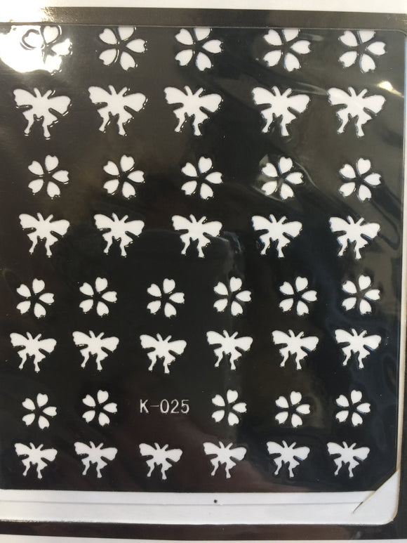 Stencil K-025 fiori e farfalle