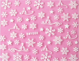 Stickers ADESIVI N34 Natalizi - Fiocchi di neve e alberelli