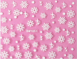 Stickers ADESIVI N35 Natalizi - Fiocchi di Neve e scintillii