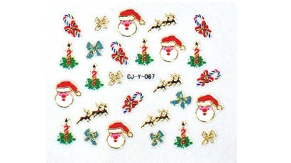 Stickers ADESIVI N52 - Babbo natale, candele