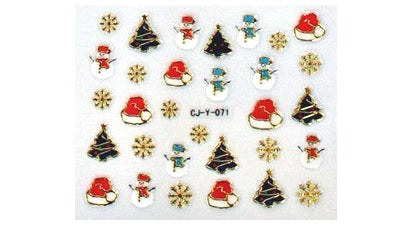 Stickers ADESIVI N53 - Alberi di natale, cappellini