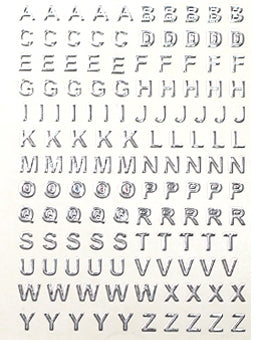 Stickers ADESIVI RN131 - lettere argento