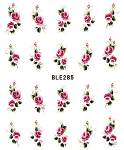 Stickers all'acqua RN132 - fiori one stroke rosa