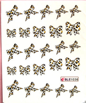 Stickers all'acqua RN133 - fiocco leopard