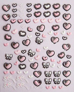 Stickers ADESIVI RN95 - Cuori e Fiocchetti