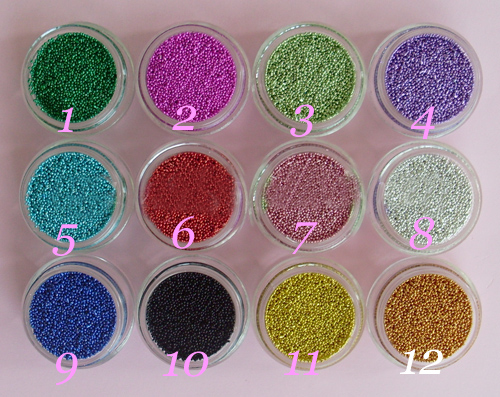 12 barattolini Microperle solid color