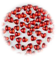 100 Brillantini cuore rosso