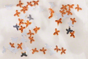 100 Brillantini Nail Art farfalle arancio